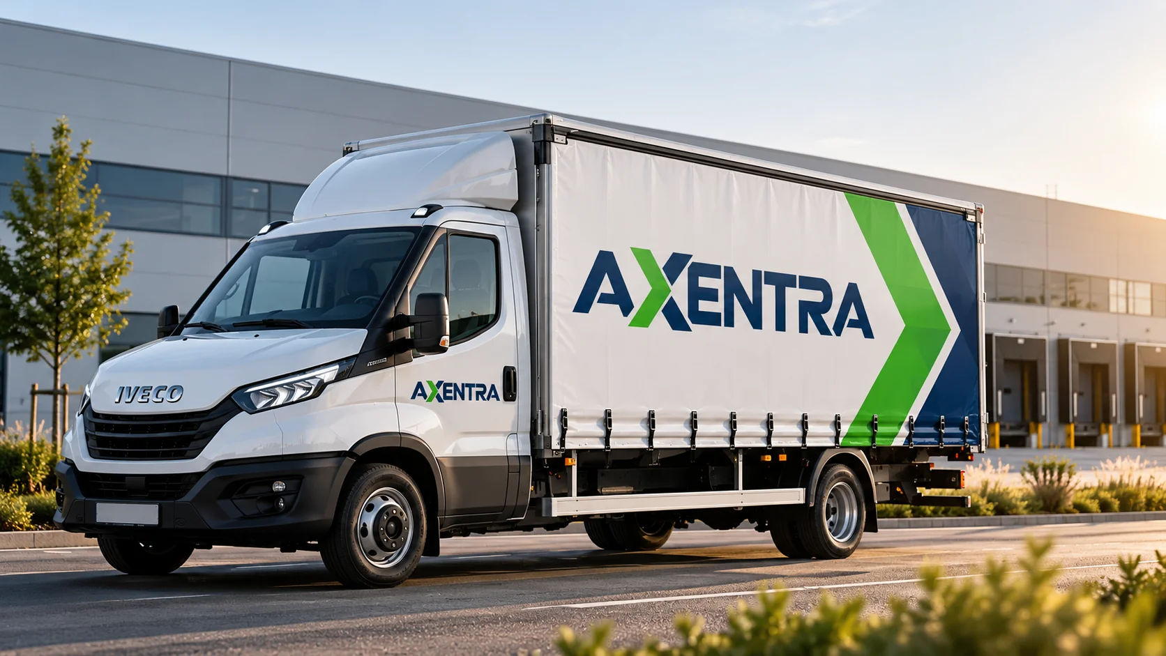 AXENTRA-branded commercial transport vehicle